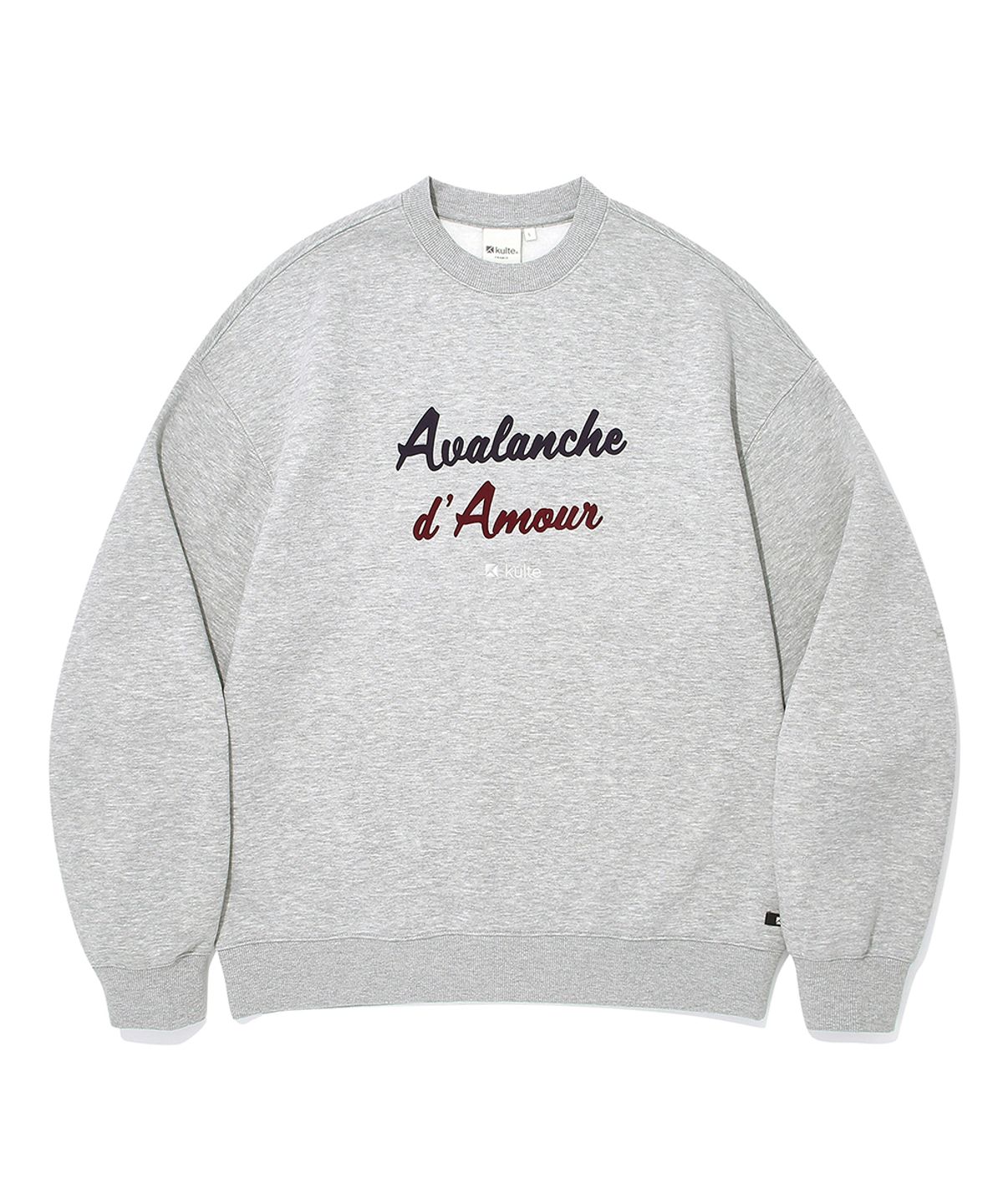 쿨트(KULTE) FLOCKING LETTERING CREWNECK_M.GREY