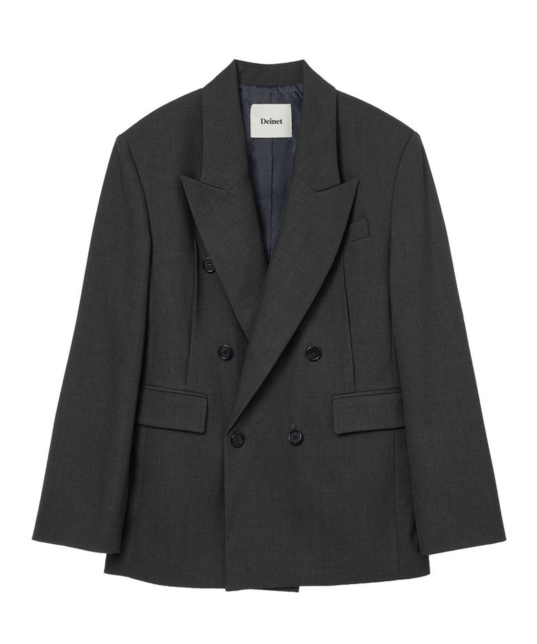 DOUBLE JACKET IN CHARCOAL
