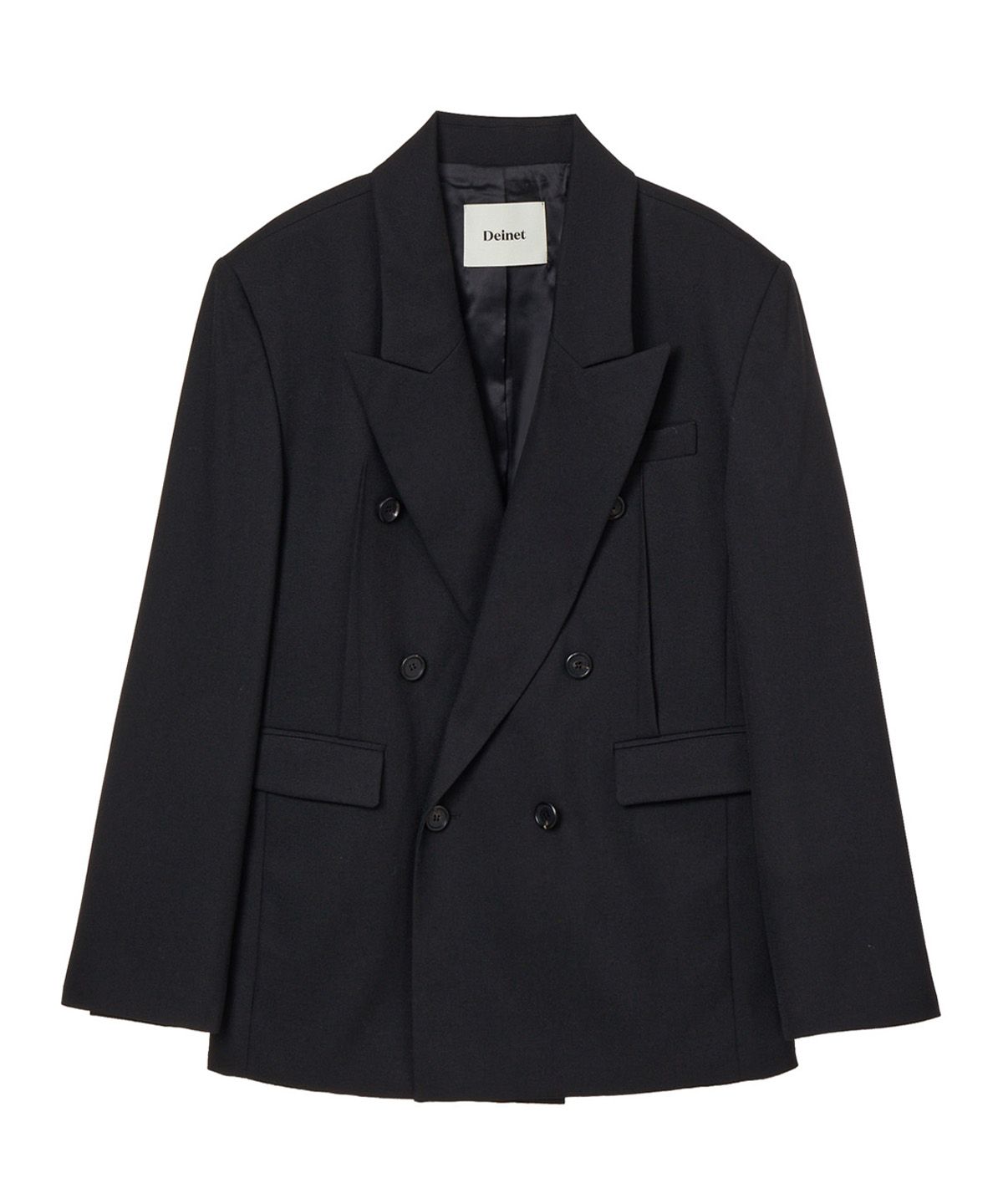 다이닛(DEINET) DOUBLE JACKET IN BLACK