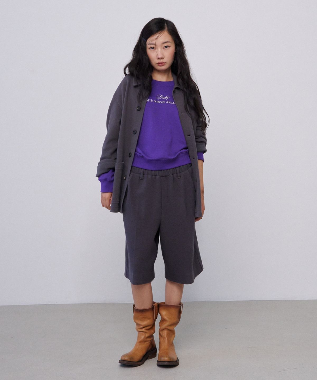 문선 아카이브(MOONSUN ARCHIVE) MJ Sweat Bermuda Pants / CHARCOAL