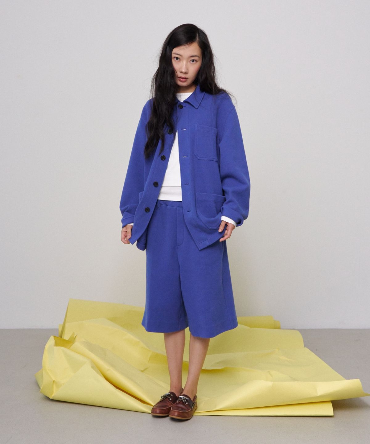 문선 아카이브(MOONSUN ARCHIVE) MJ Sweat Bermuda Pants / BLUE