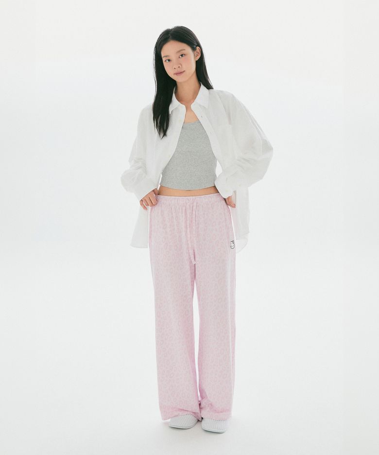 [헬로키티] 레오파드 피치스판 잠옷바지(Pink)_SPPPG49U10