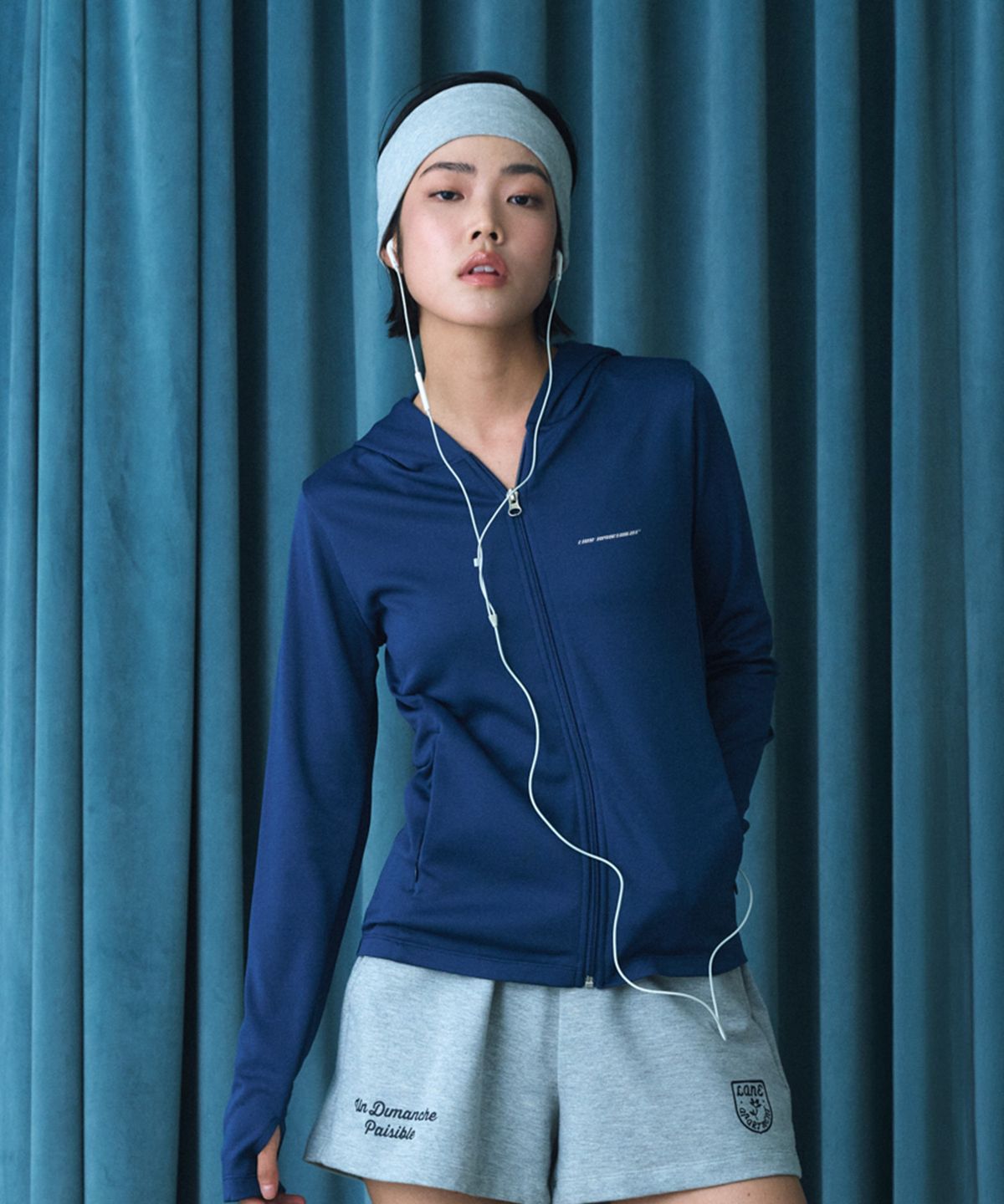 레인 아파트먼트(LANE APARTMENT) LIGHTWEIGHT HOODIE [TEAL BLUE]