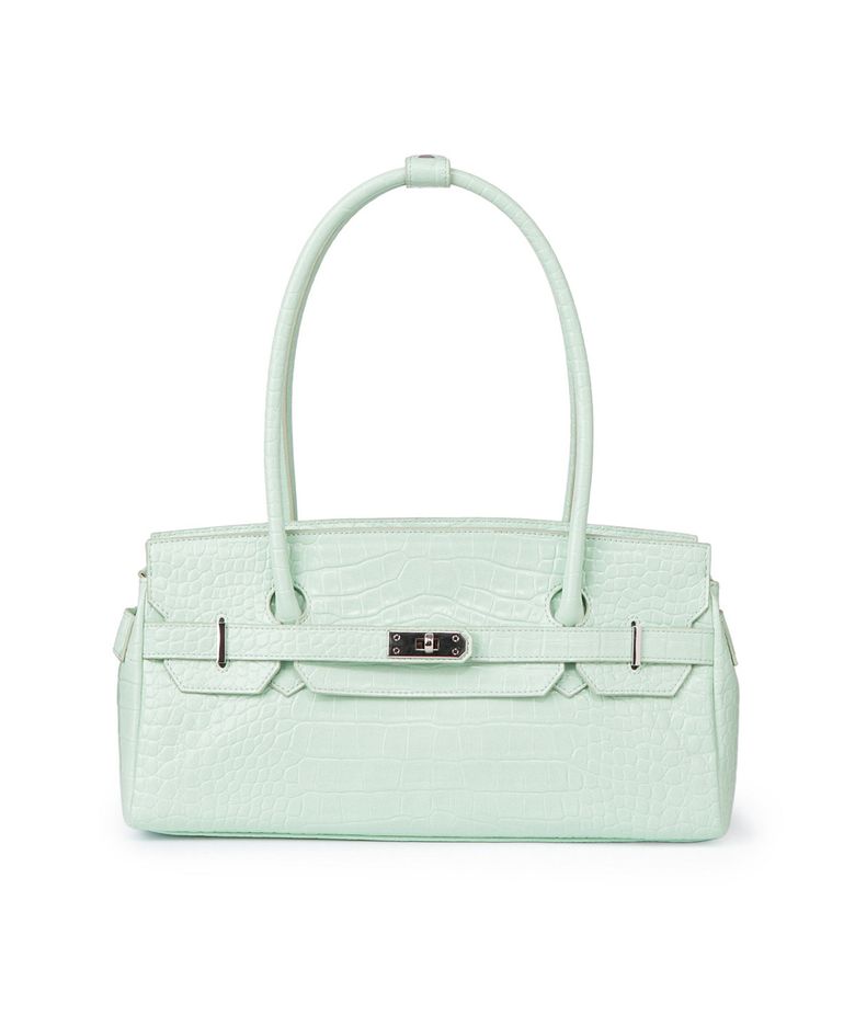 CROCODILE PATTERN TWO-WAY BAG IN MINT