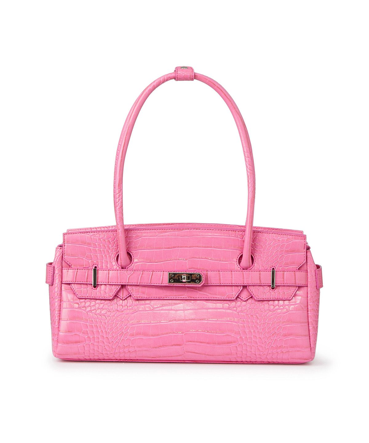 다이닛(DEINET) CROCODILE PATTERN TWO-WAY BAG IN PINK