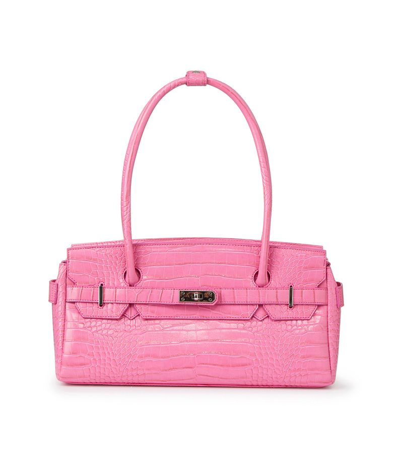 CROCODILE PATTERN TWO-WAY BAG IN PINK