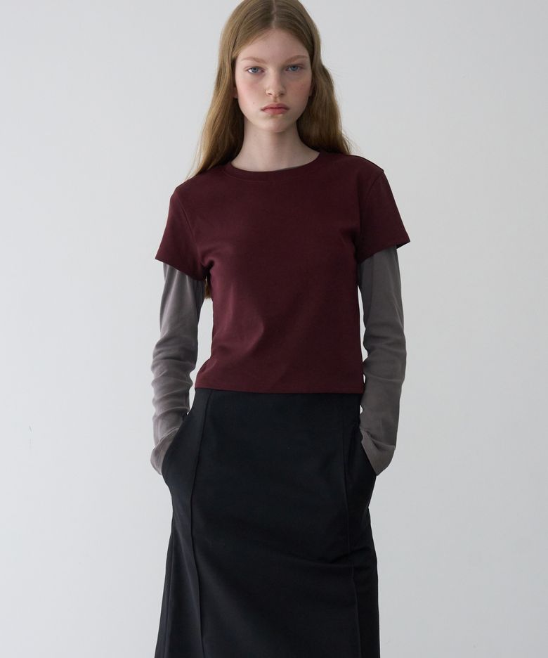 MJ Short Sleeve T-Shirt / BURGUNDY