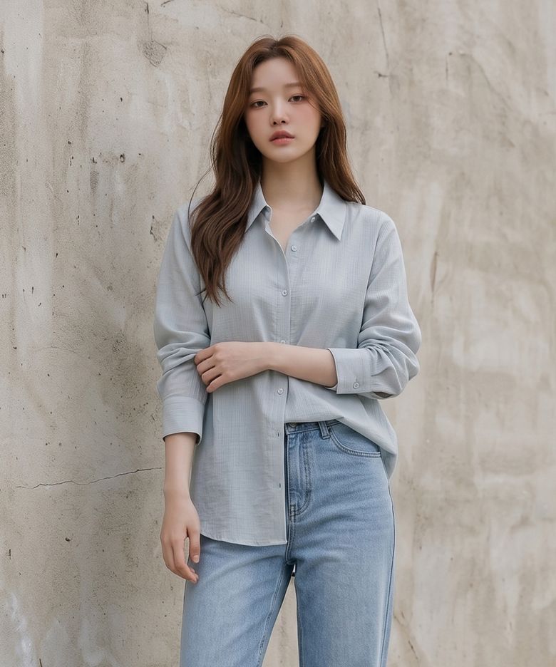 여성 솔리드 시어 셔츠_291(10580-120-604-09)