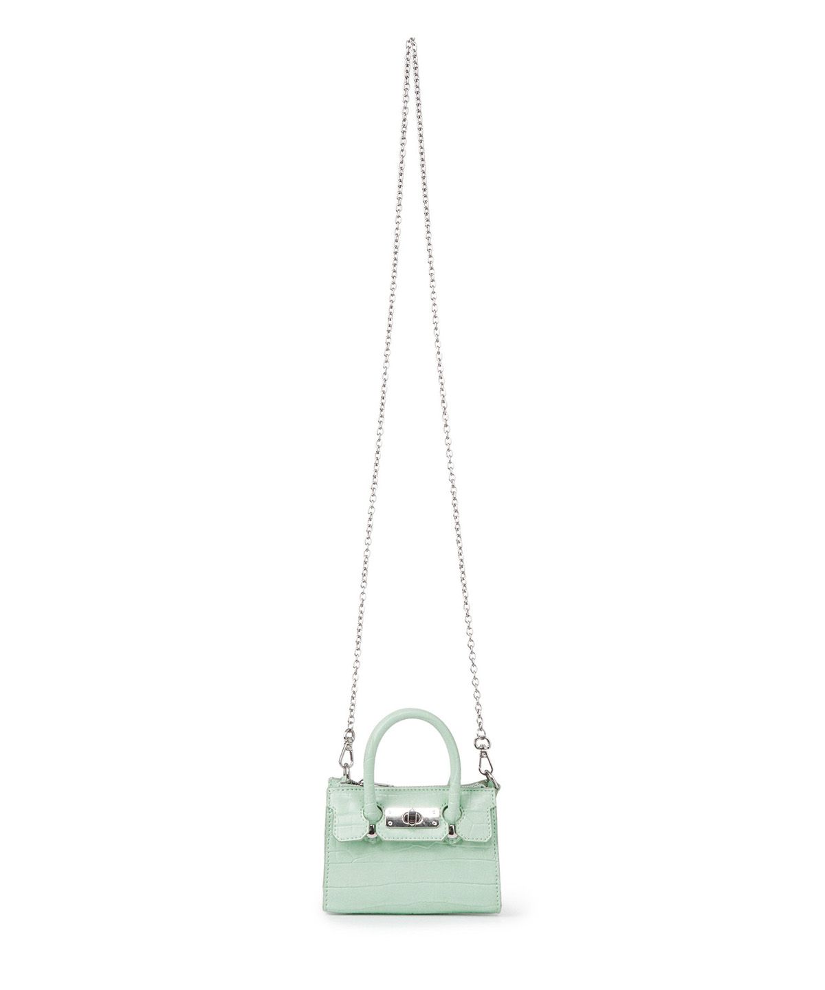 다이닛(DEINET) CROCODILE PATTERN CHAIN MINI BAG IN MINT
