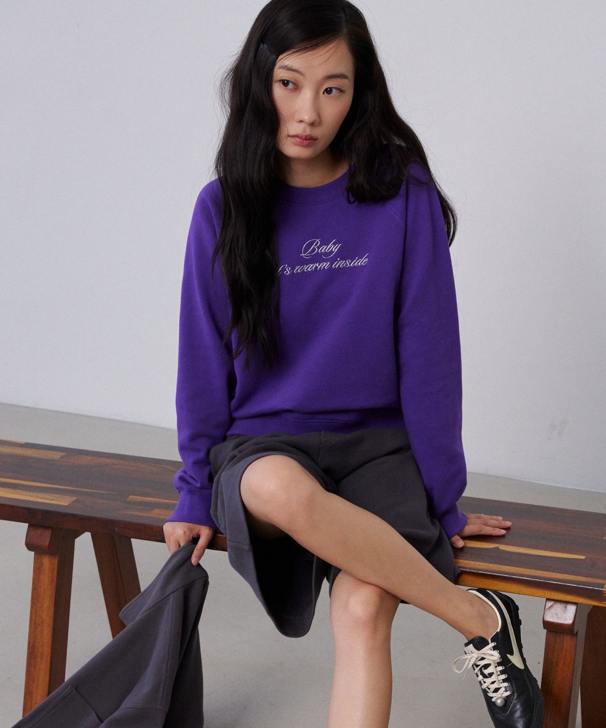 문선 아카이브(MOONSUN ARCHIVE) MJ Baby Sweatshirt / PURPLE