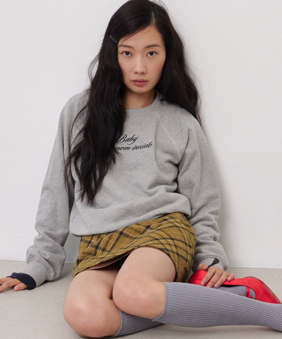 문선 아카이브(MOONSUN ARCHIVE) MJ Baby Sweatshirt / MELANGE GRAY