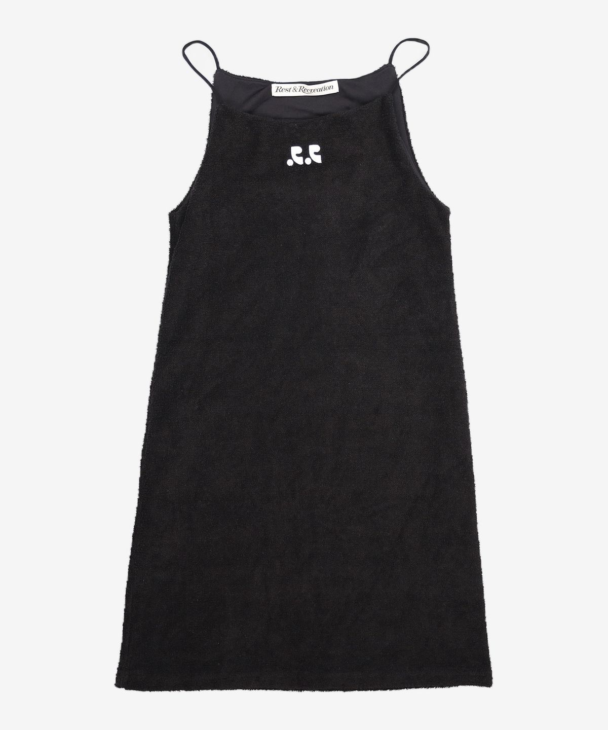 레스트앤레크레이션(REST&RECREATION) RR LOGO TERRY MINI DRESS BLACK ONE