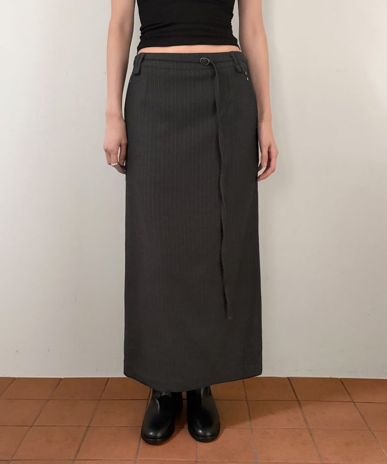 Striped long skirt