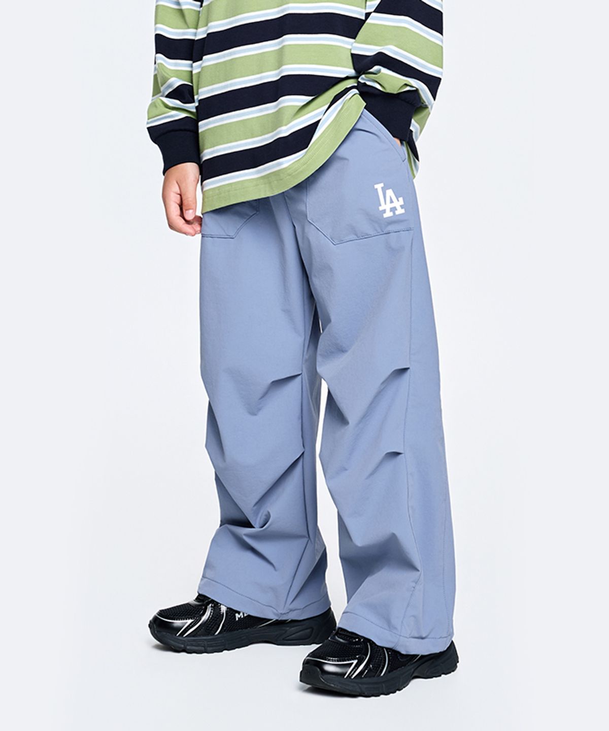 엠엘비 키즈(MLB KIDS) 스포티브 와이드 홑겹 우븐팬츠 LA (L.Indigo)