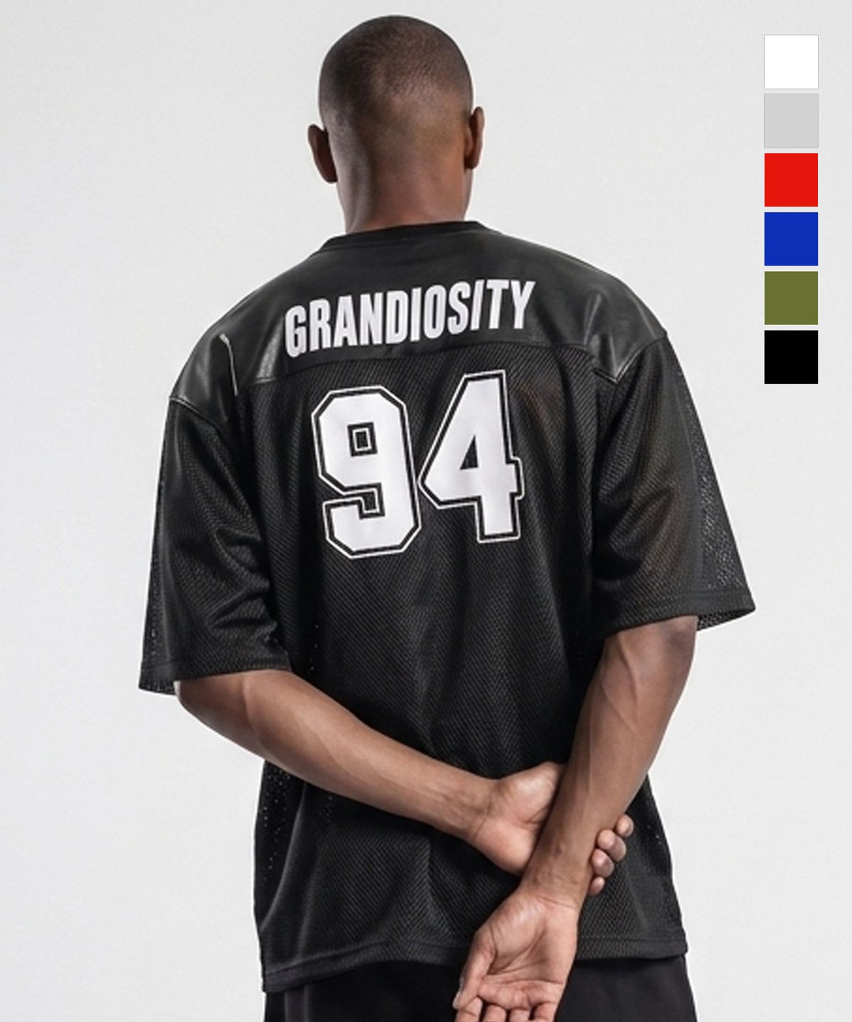 그랜디오시티(GRANDIOSITY) [짐웨어] Mesh rugby jersey (5컬러)
