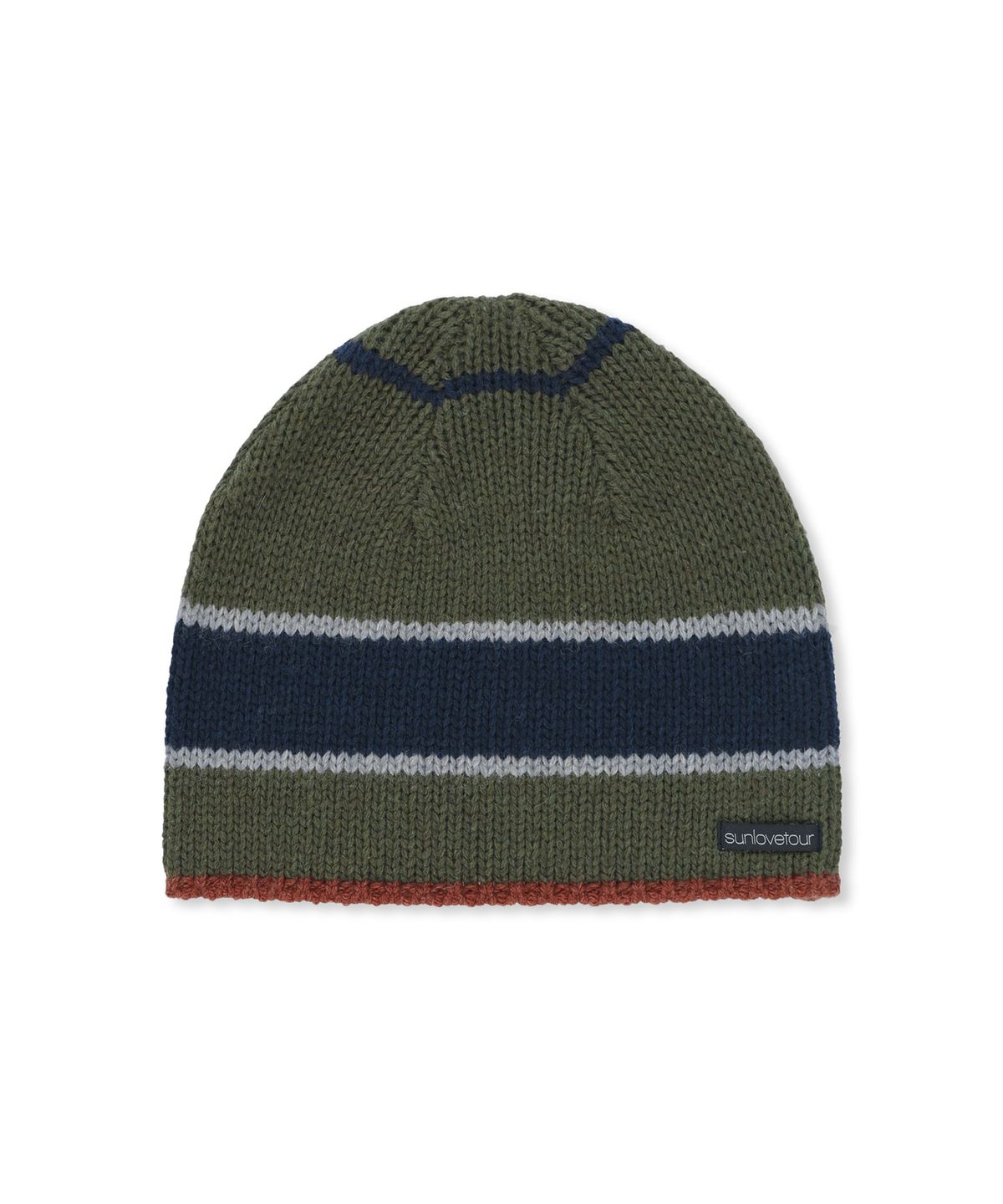 썬러브투어(SUNLOVETOUR) Varsity Stripe Beanie Olive
