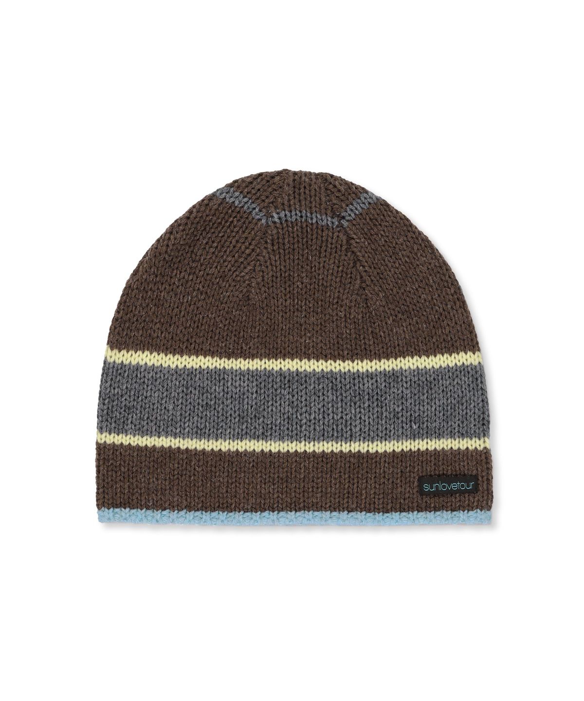 썬러브투어(SUNLOVETOUR) Varsity Stripe Beanie Brown