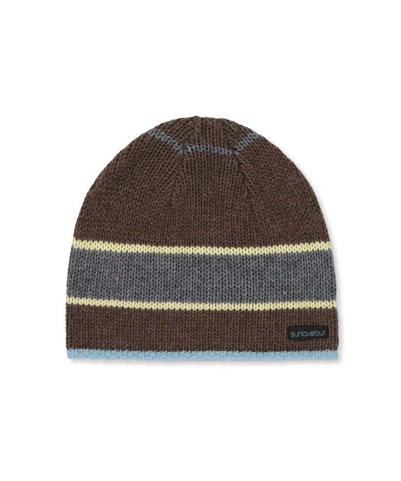 Varsity Stripe Beanie Brown