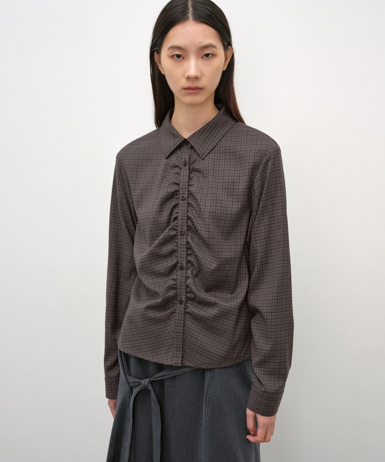 체크 셔링 셔츠 BROWN CHECK