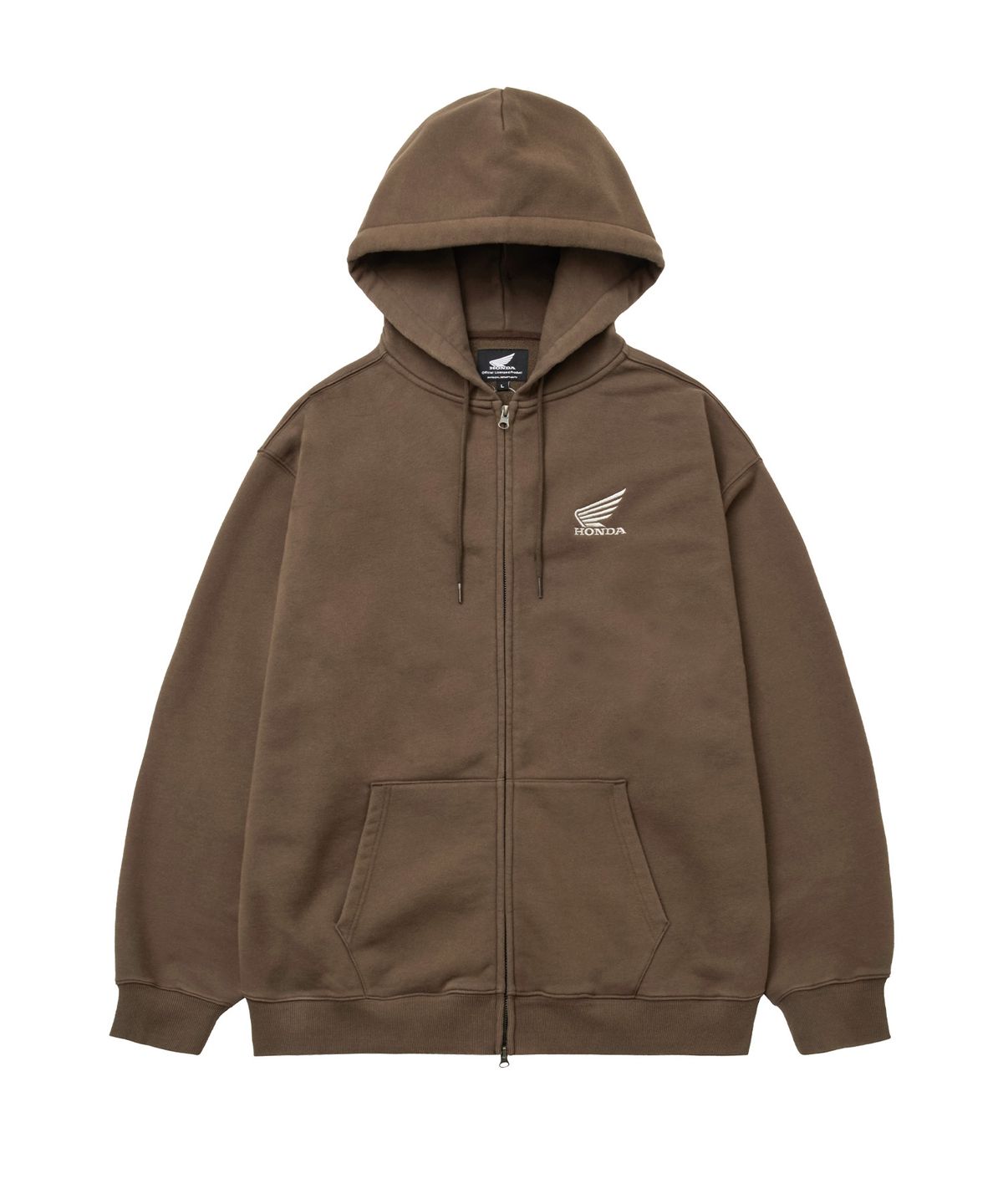 핍스 모터사이클(PHYPS MOTORCYCLE) Motorcycle Club Wing Hoodie Zip-Up Brown