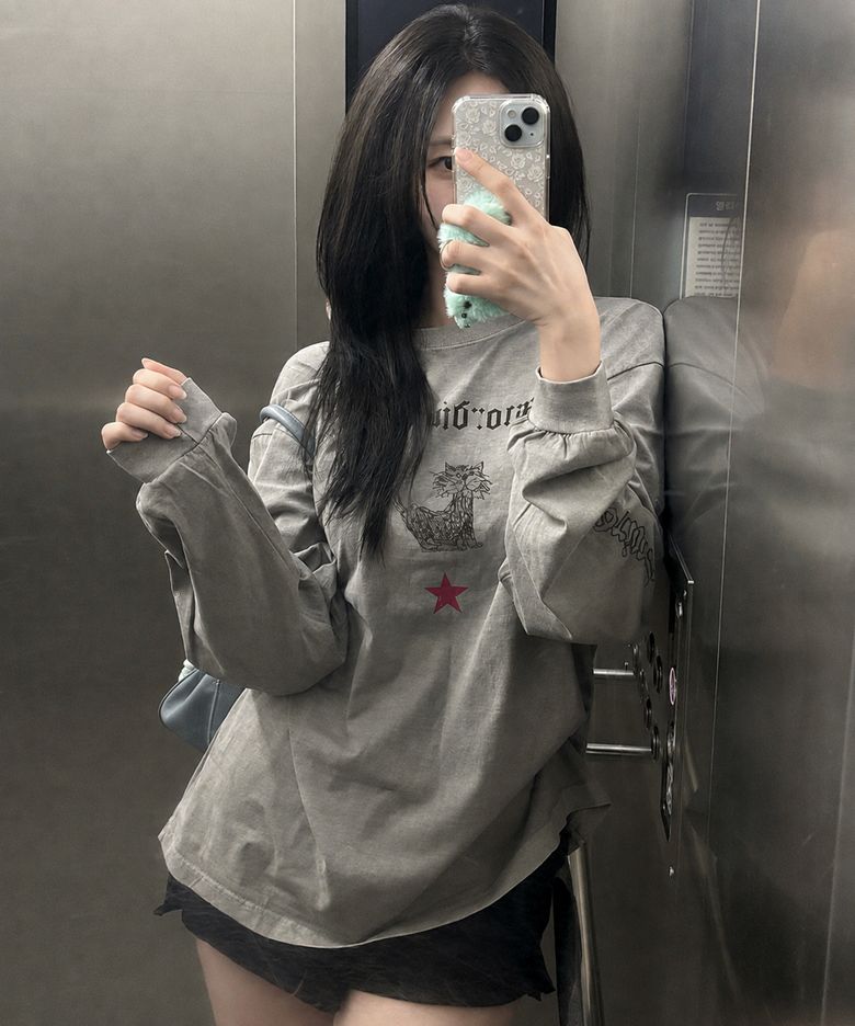 프라이모디얼 피그먼트 롱슬리브 고스트그레이