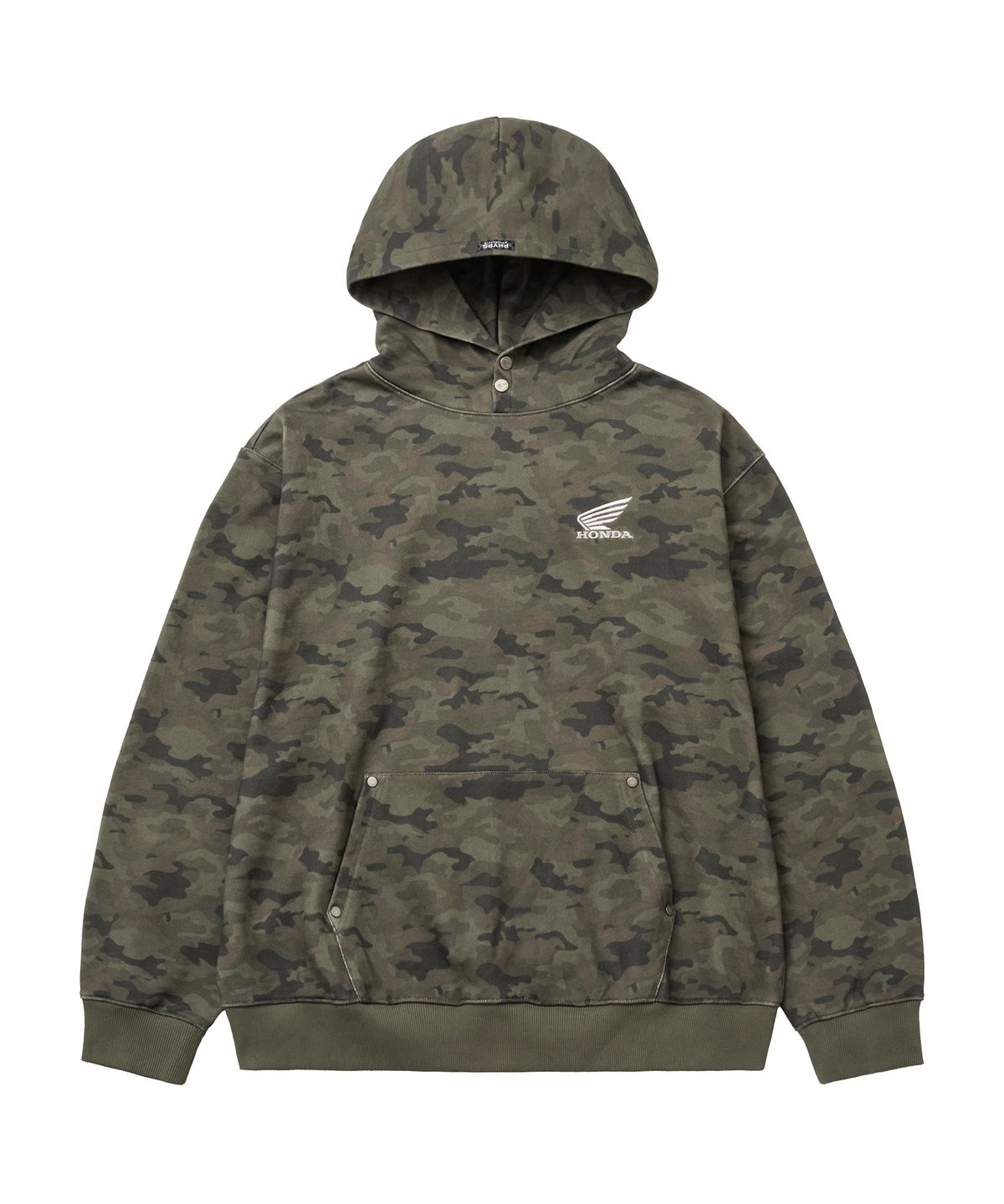 핍스 모터사이클(PHYPS MOTORCYCLE) Honda Small Wing Rivet Point Hoodie Camo