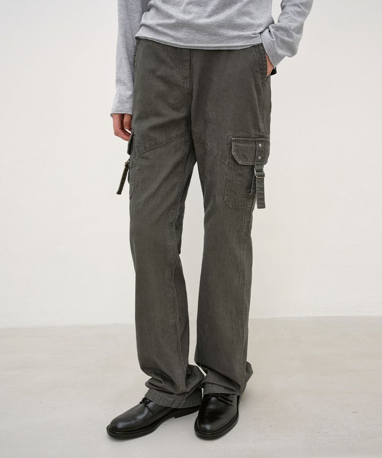 빈티지 코튼 카고 팬츠 WASHED KHAKI