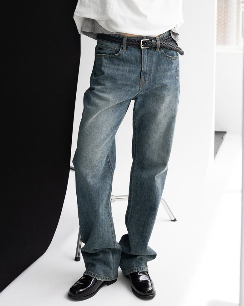 [소빈 콜라보]Slub loose denim (vintage blue)