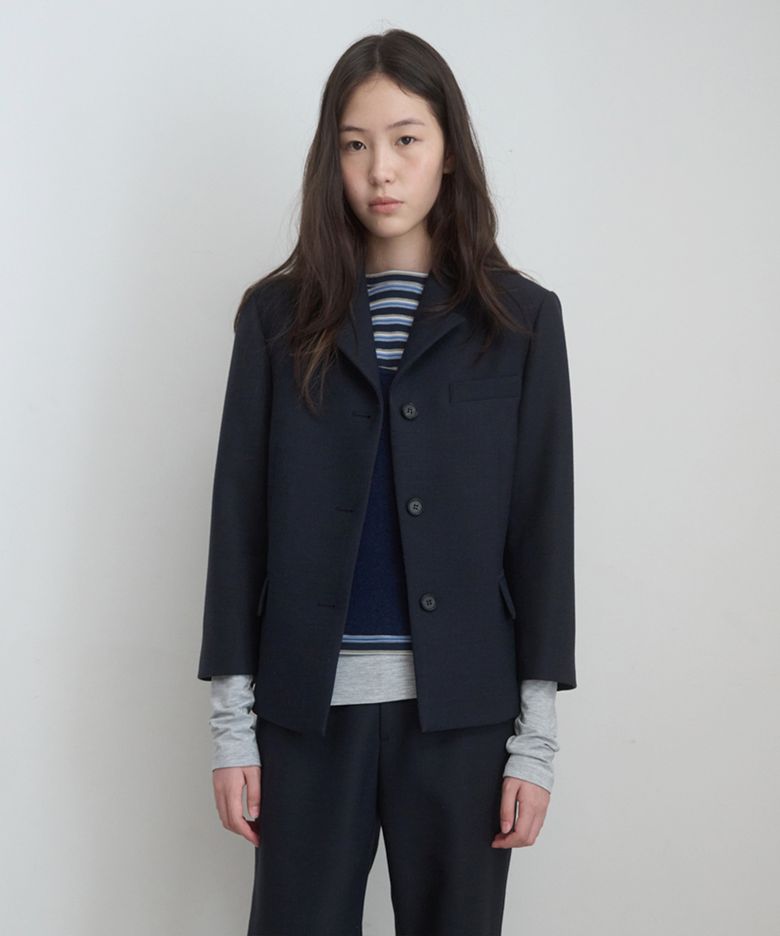 TAILORED SINGLE JACKET_NAVY