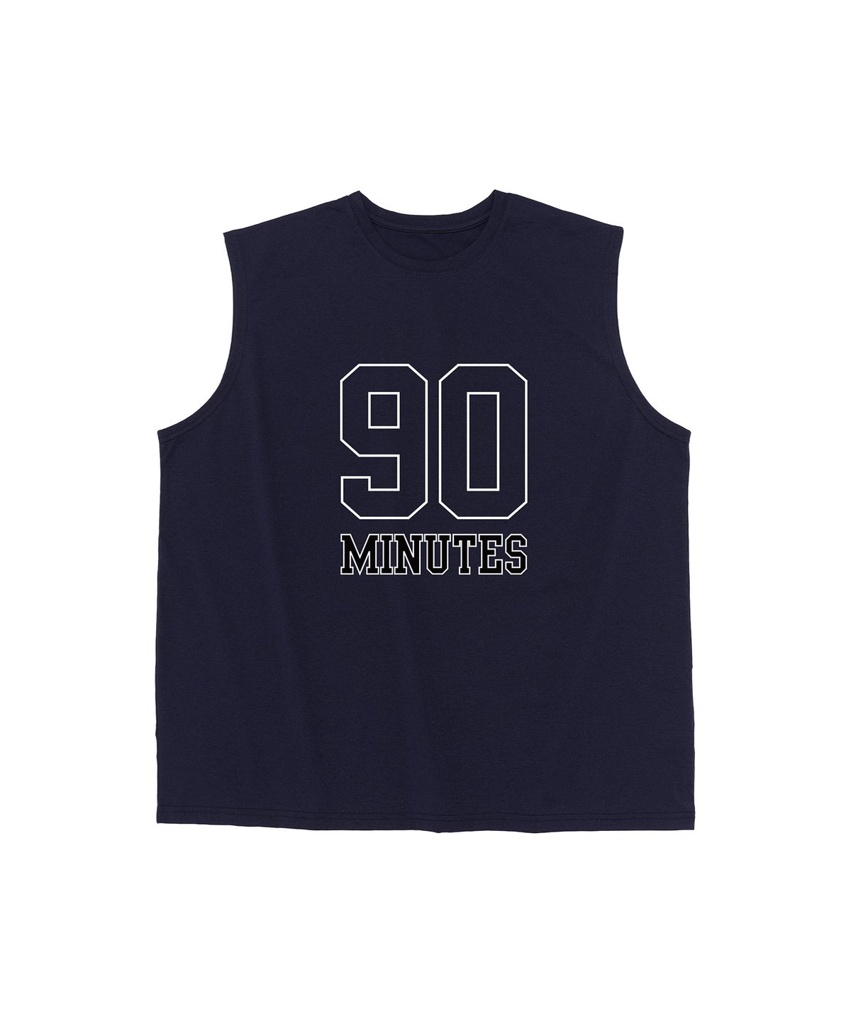 나인티미닛(NINETYMINUTES) 빅 넘버 90 로고 드라이플로우 크루넥 슬리브리스 (네이비)