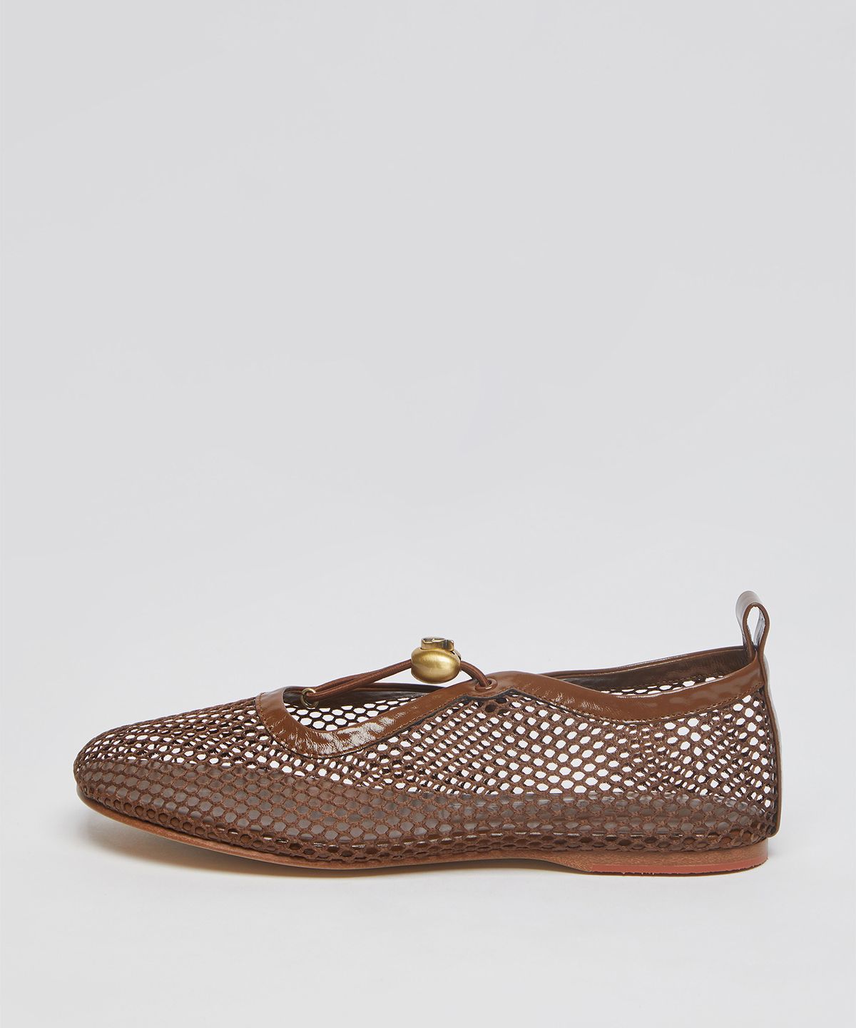 아카이브앱크(ARCHIVEPKE) Mesh luv string flats(Milk brown)_OK1DX26003MBR