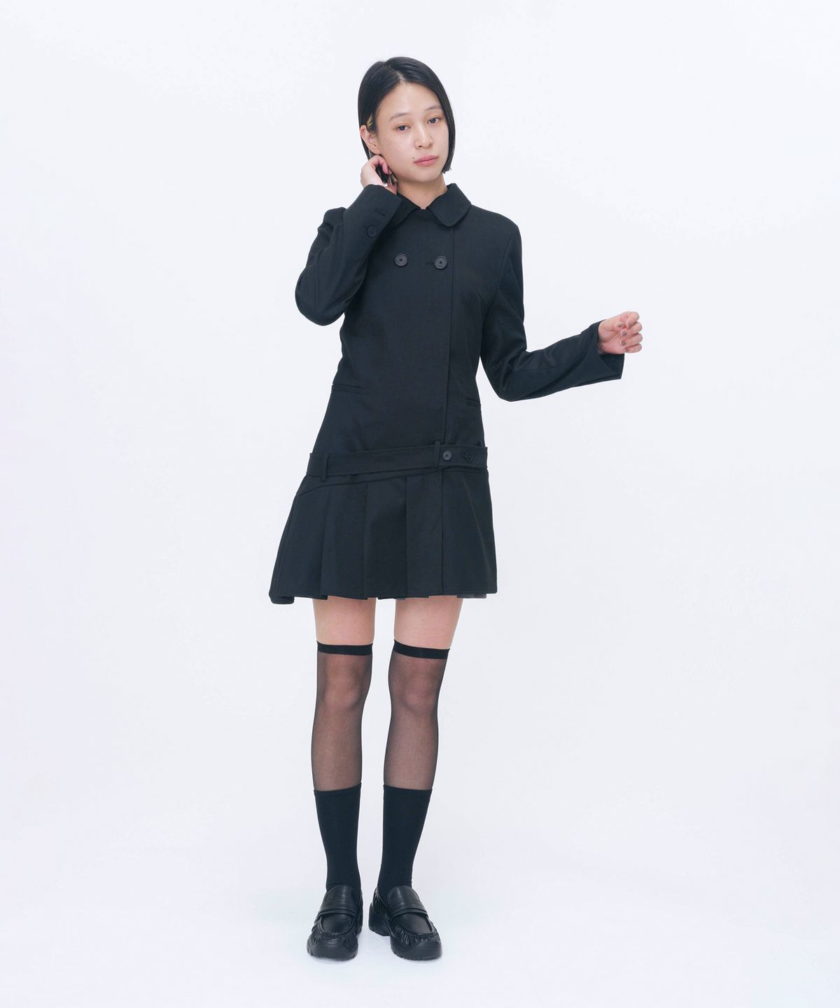 미세키서울(MISEKI SEOUL) Classic belted jacket dress BLACK