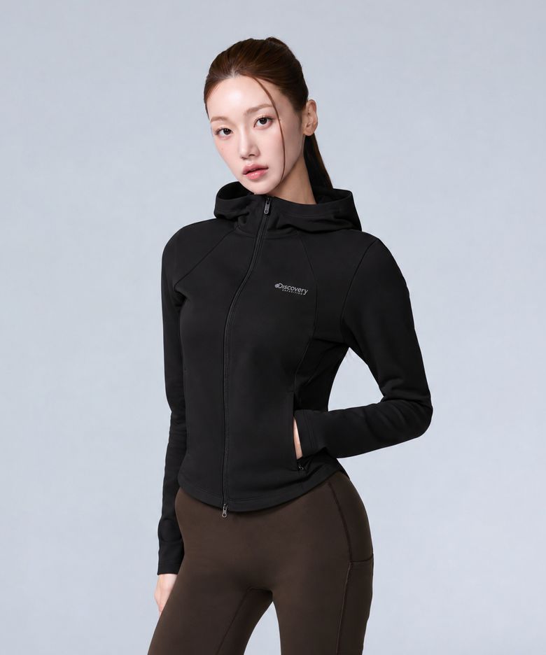 여성 파워 스트레치 후드 자켓 (BLACK)