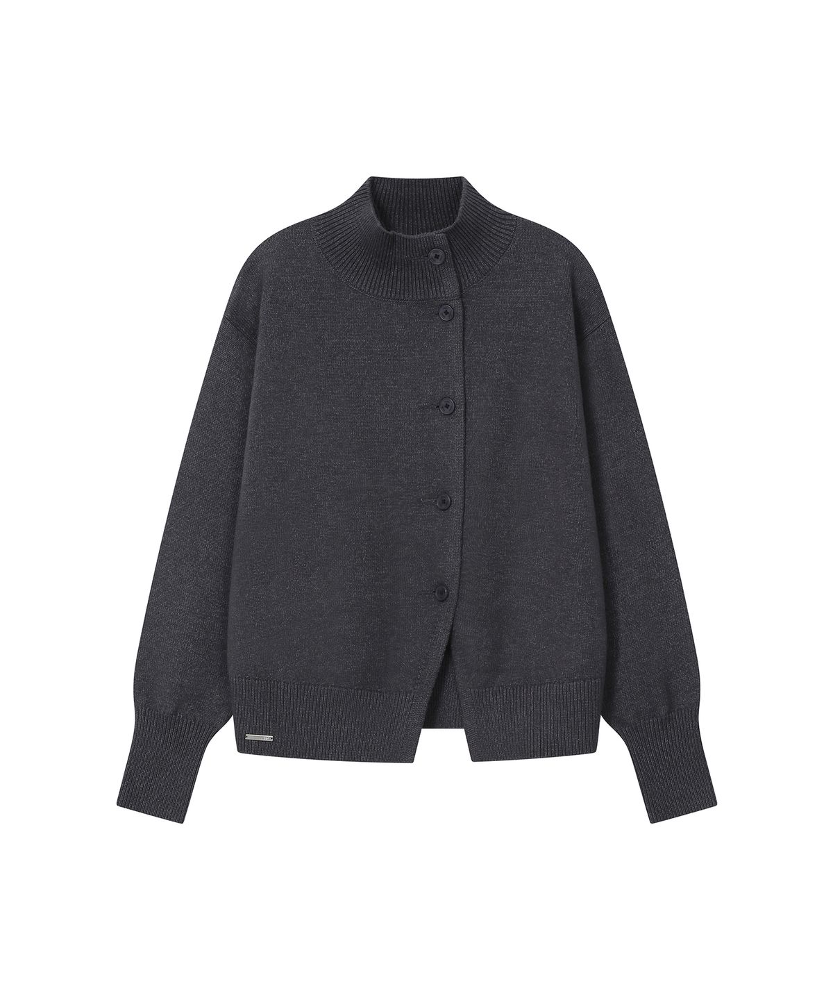 미세키서울(MISEKI SEOUL) High neck knit cardigan CHARCOAL
