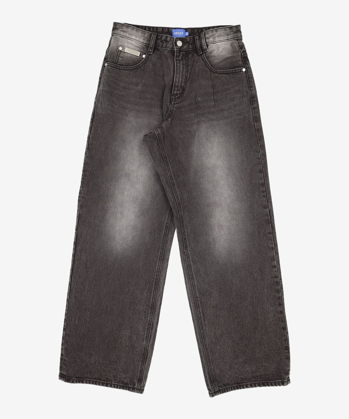 데케트(DECET) Mid Rise Wide Jeans DCPT027AshBlack 30