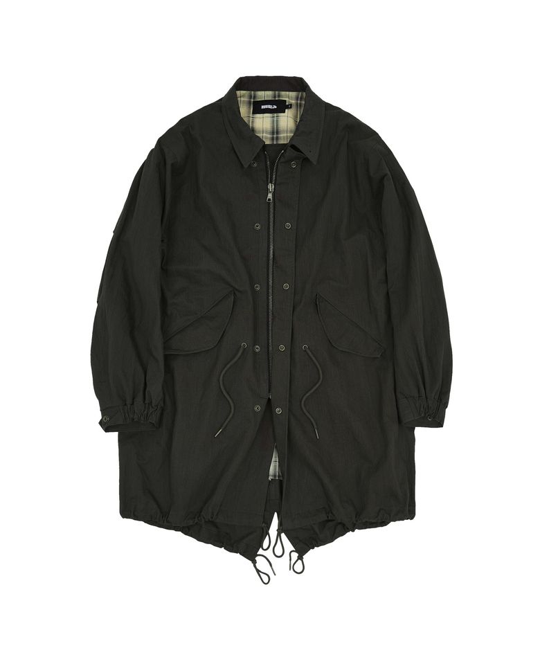 WASHED FISHTAIL JACKET [DARK BROWN]