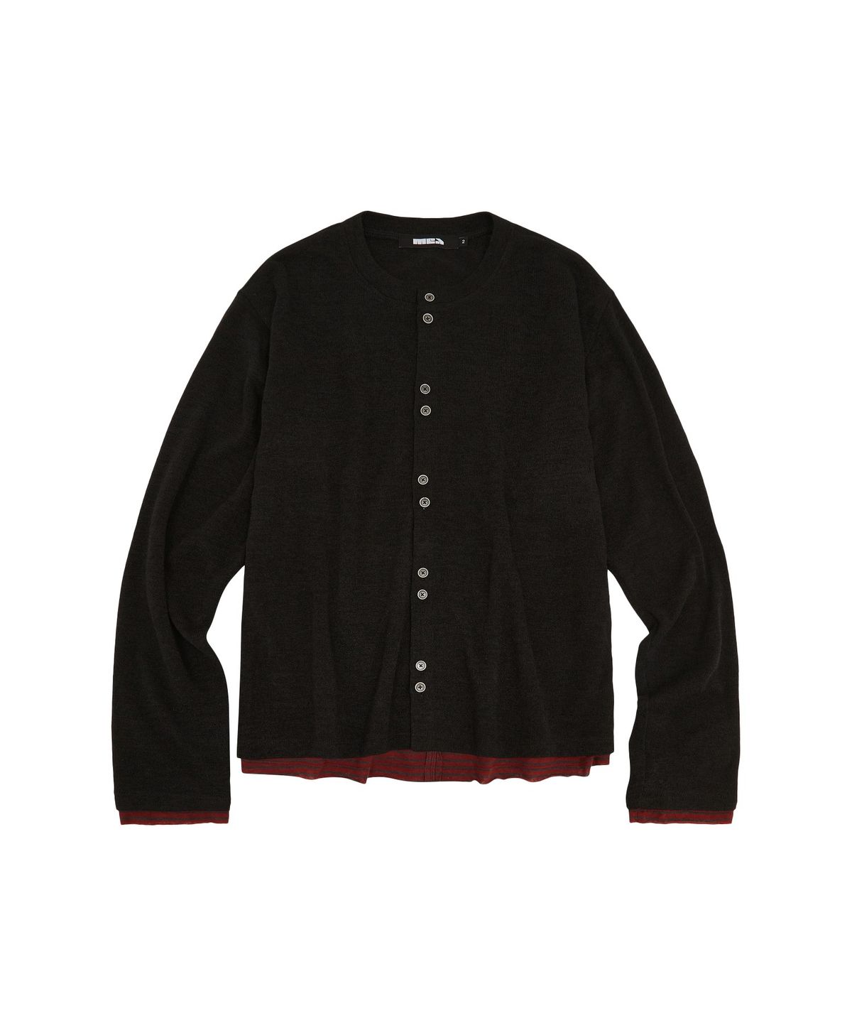 메아(MEA) CARDIGAN LAYERED L/S [BLACK]