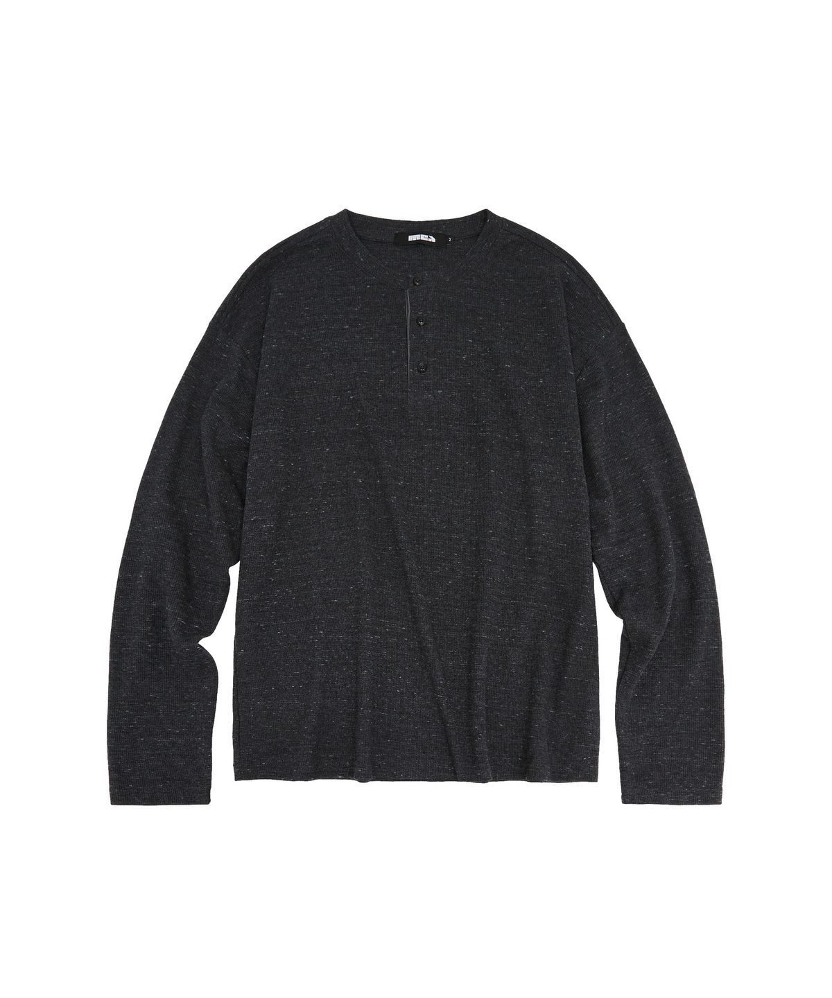 메아(MEA) THERMAL HENLEY NECK L/S [CHARCOAL]