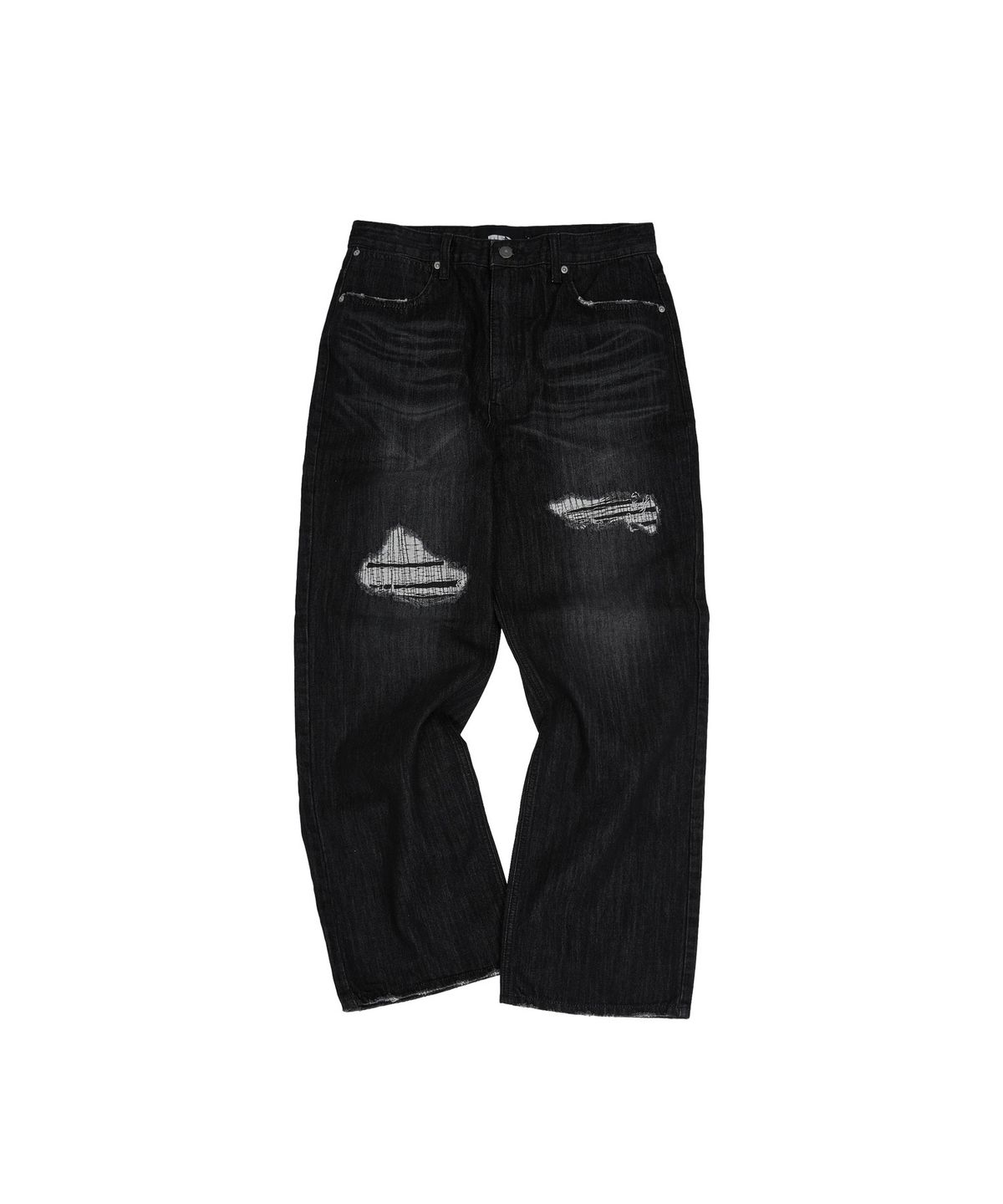 메아(MEA) REPAIR DENIM PANTS [BLACK]