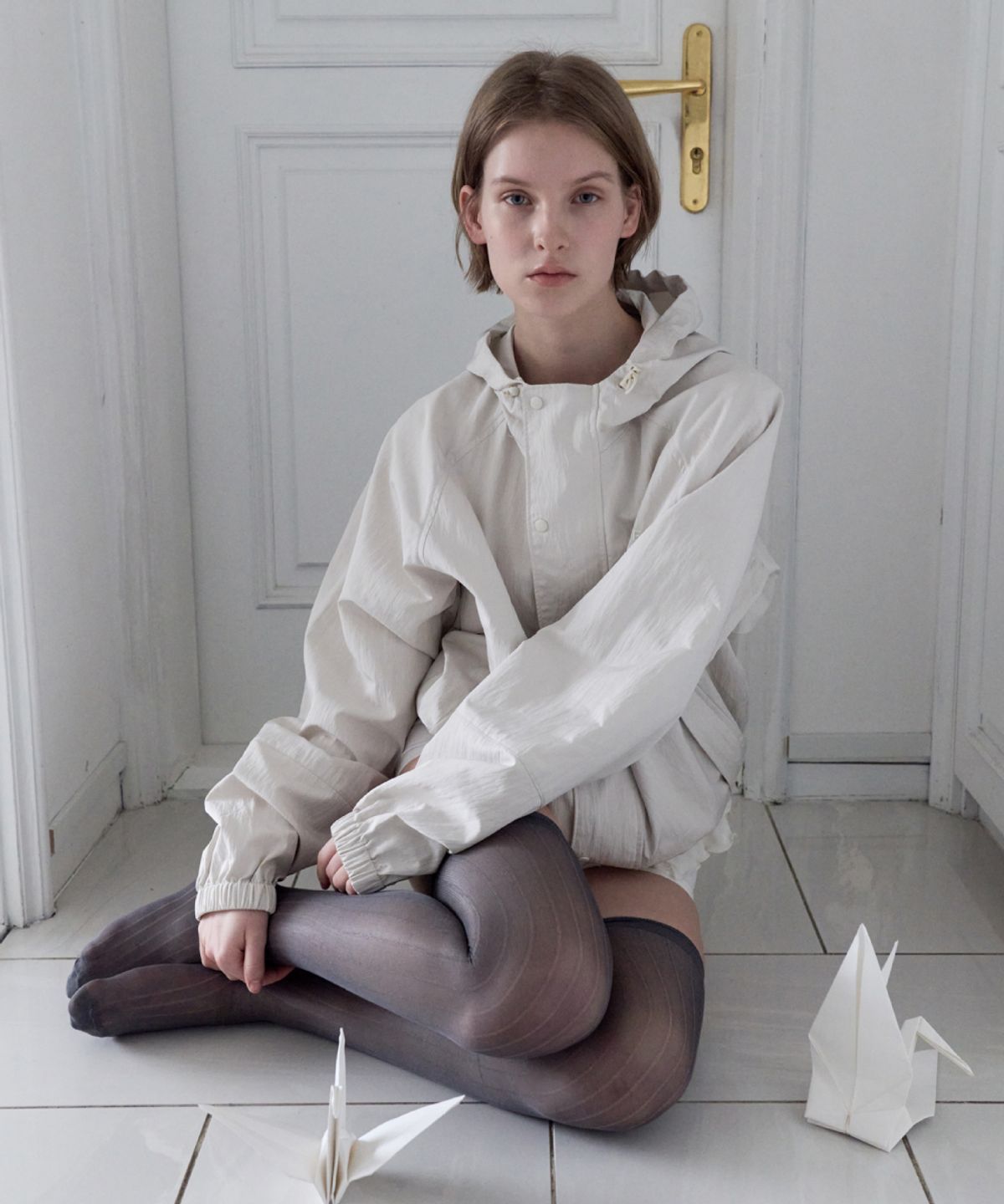 토아베(TOAVE) Textured Wind Jacket (Cream beige)