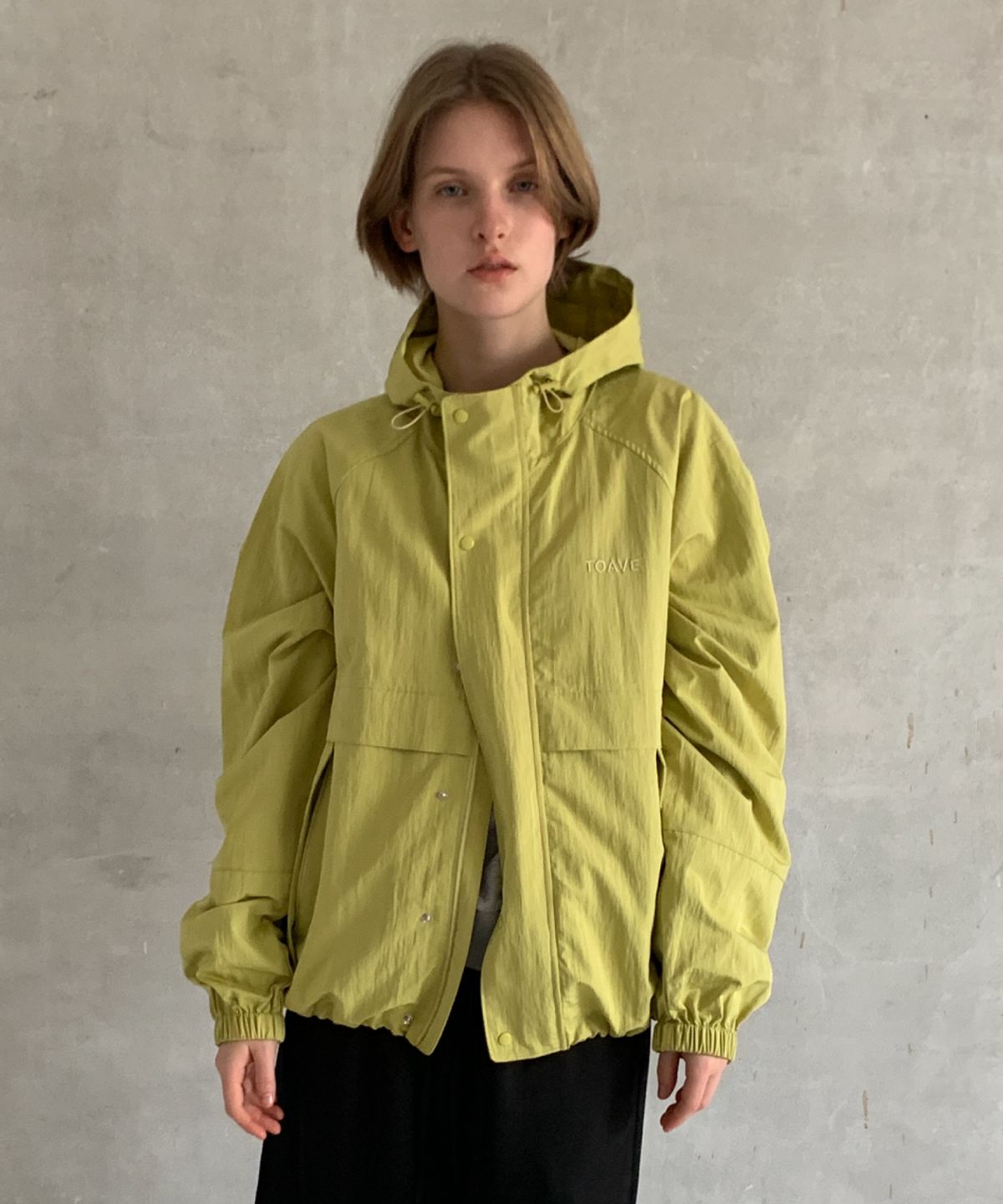 토아베(TOAVE) Textured Wind Jacket (Lime)