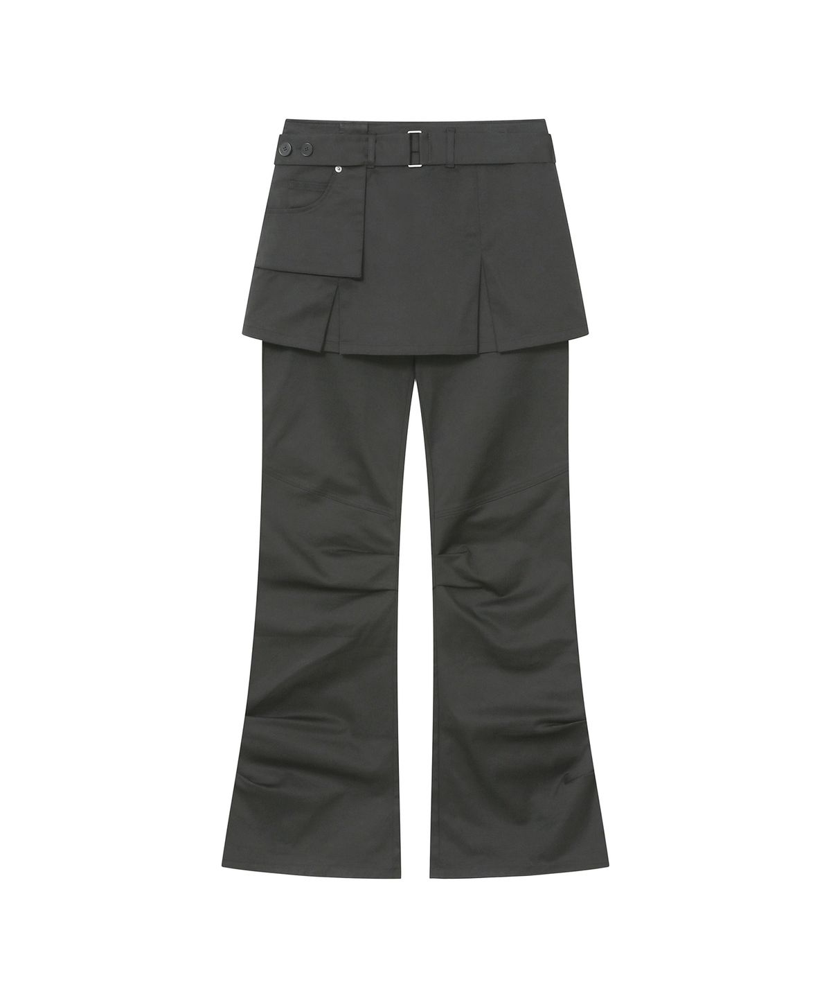 미세키서울(MISEKI SEOUL) One pocket layered skirt pants SET CHARCOAL