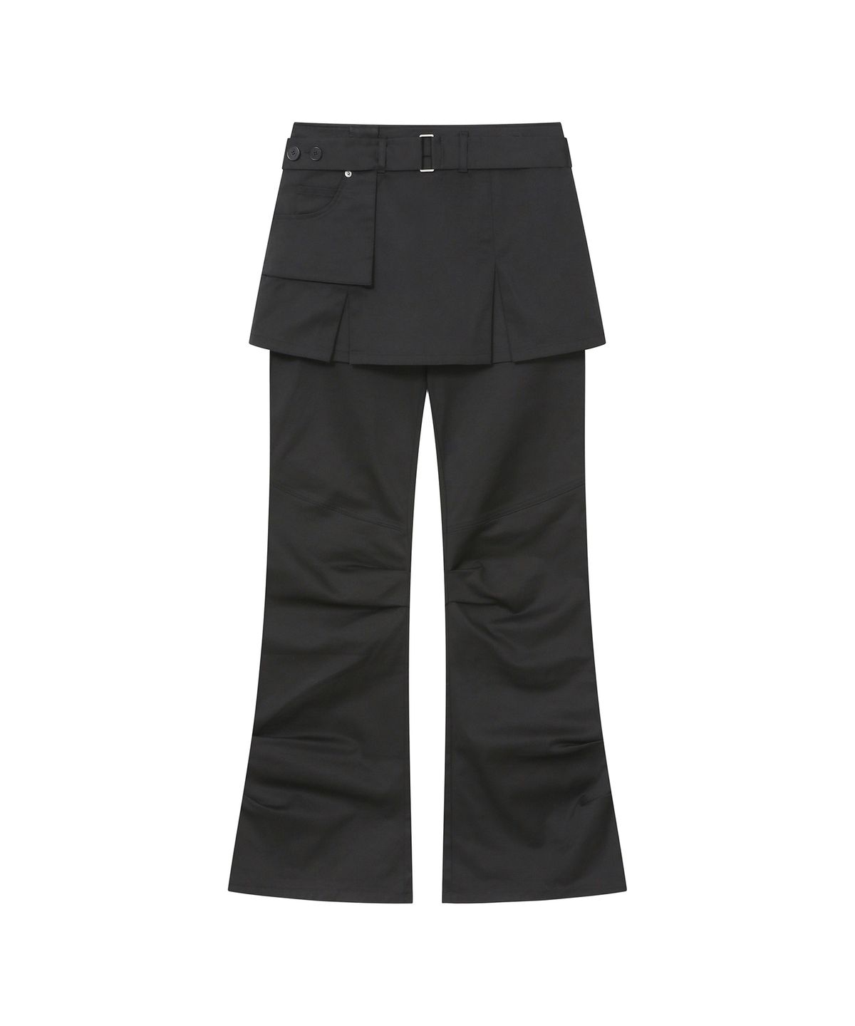 미세키서울(MISEKI SEOUL) One pocket layered skirt pants SET BLACK