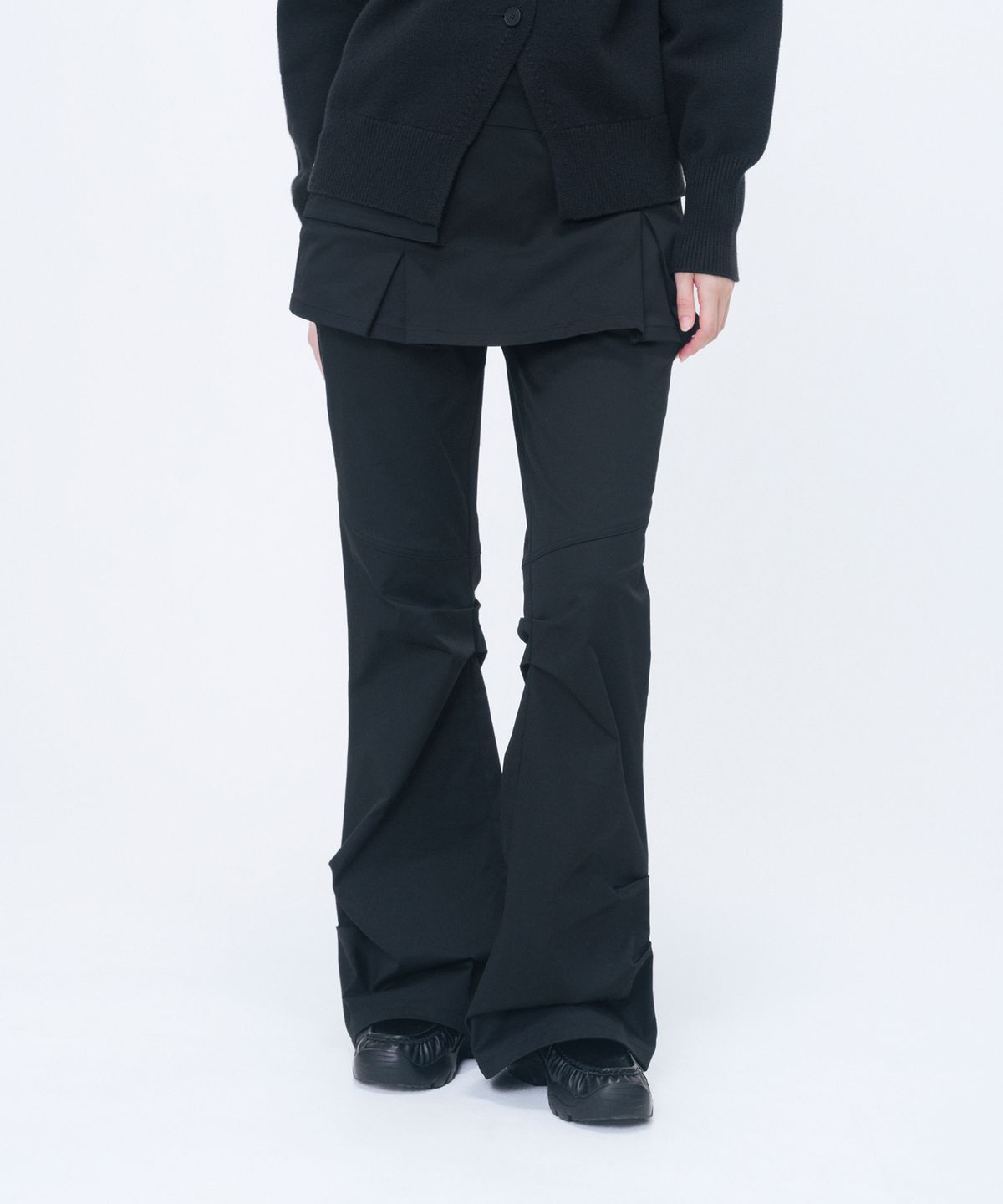 미세키서울(MISEKI SEOUL) One pocket layered skirt pants SET BLACK