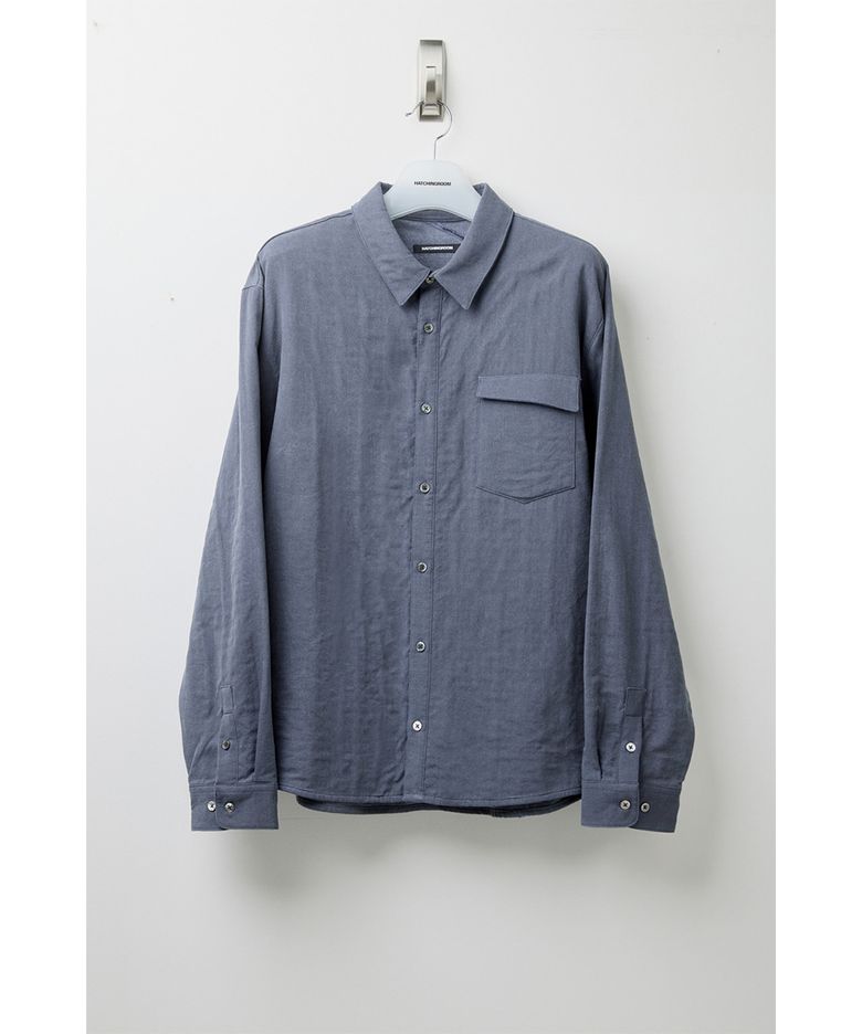 Curved Shirt Dyed Blue