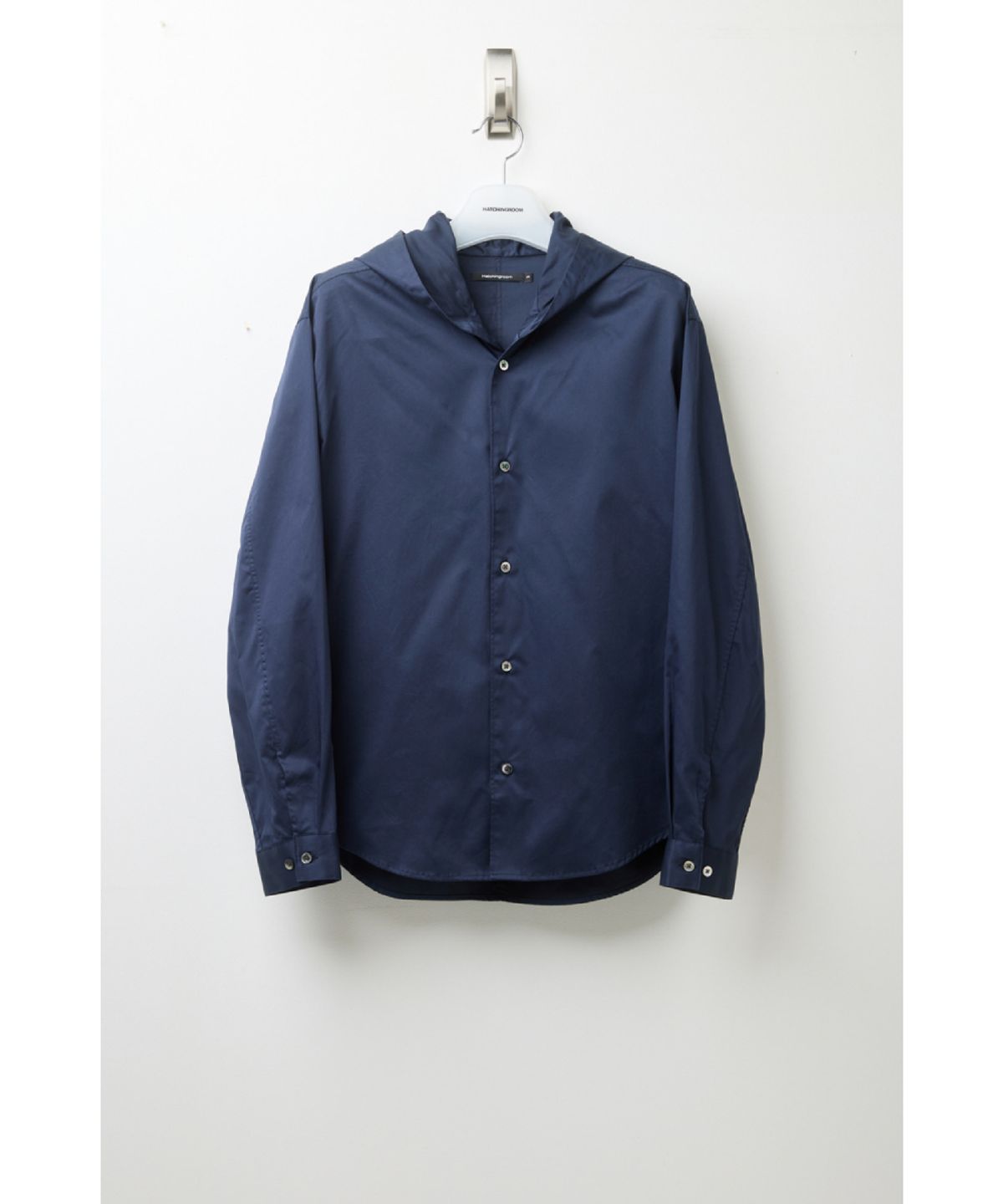 해칭룸(HATCHINGROOM) Hooded Shirt Dark Blue