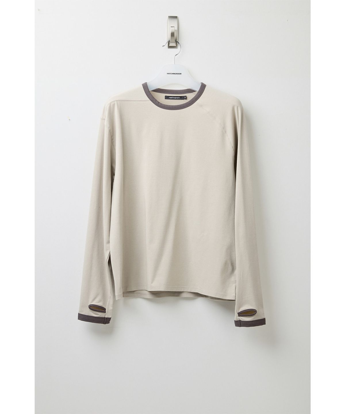 해칭룸(HATCHINGROOM) Silket Ringer Tee Greige