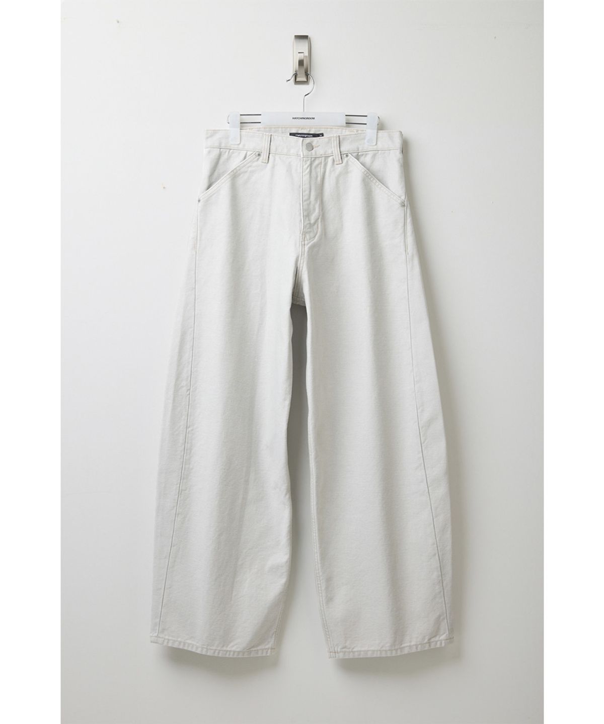 해칭룸(HATCHINGROOM) Wide Curve Jeans Light Grey