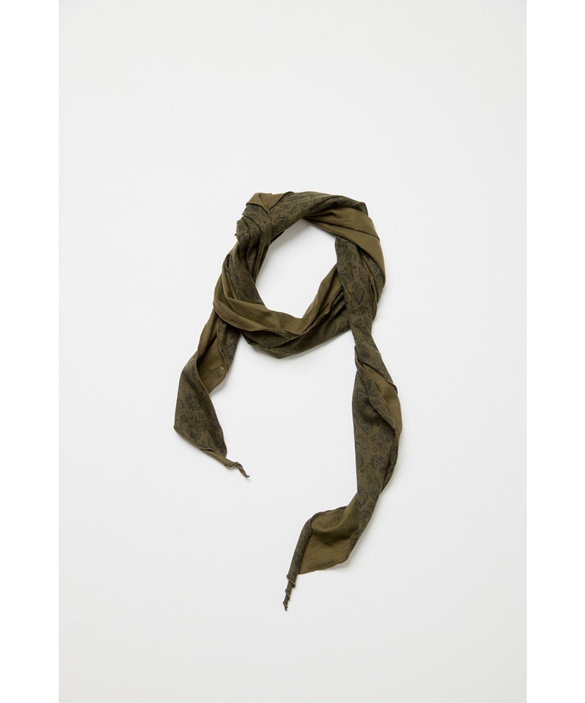 해칭룸(HATCHINGROOM) Diamond Scarf Floral Paisley Khaki