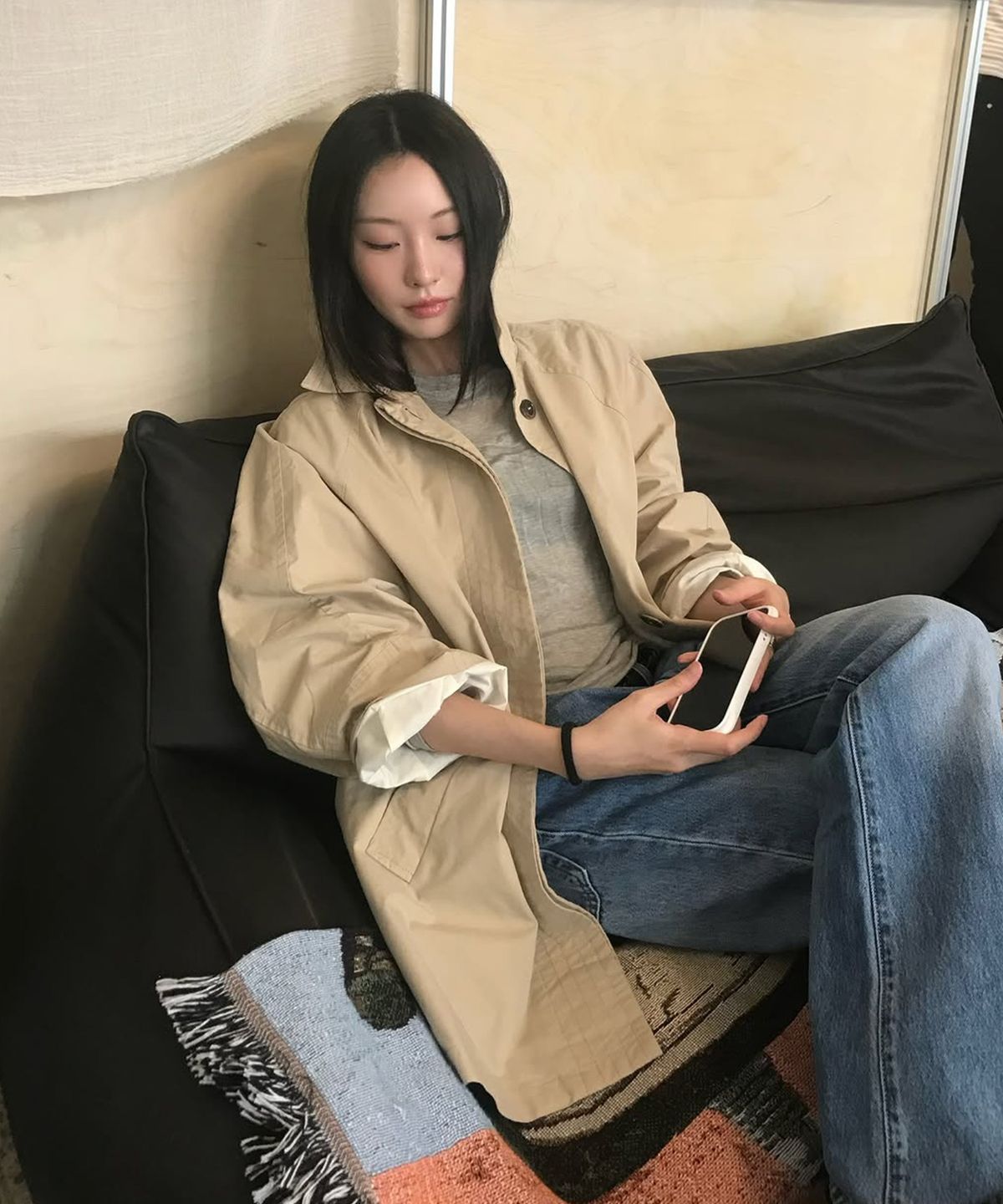 제너럴아이디어(GENERALIDEA) [은영 PICK] 링클 사파리 하프 자켓 [BEIGE] / GF1LJK514